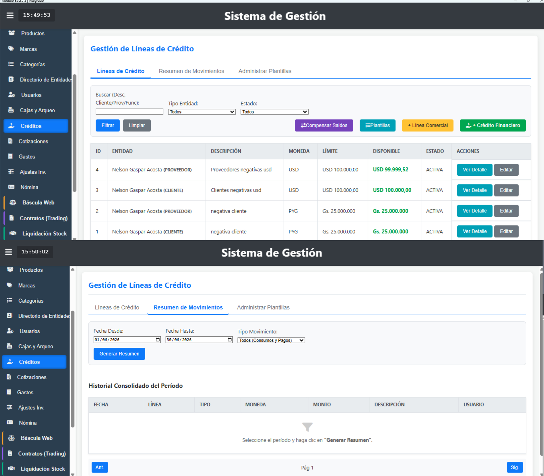 Créditos y Finanzas